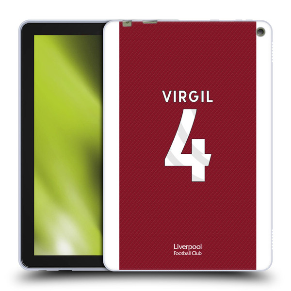 Liverpool Football Club 2023/24 Players Home Kit Virgil van Dijk Soft Gel Case for Amazon Fire HD 10 / Plus 2021