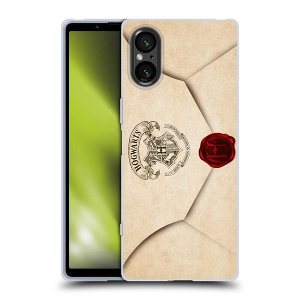 Harry Potter Hogwarts Letter Envelope Acceptance Parchment Soft Gel Case for Sony Xperia 5 V 5G