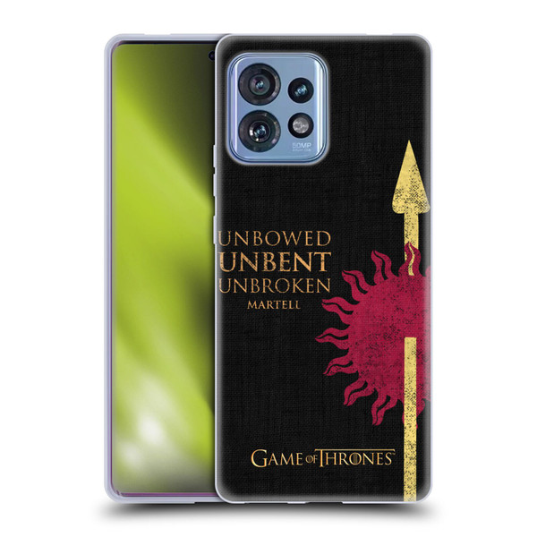 HBO Game of Thrones House Mottos Martell Soft Gel Case for Motorola Moto Edge 40 Pro/Plus 2023