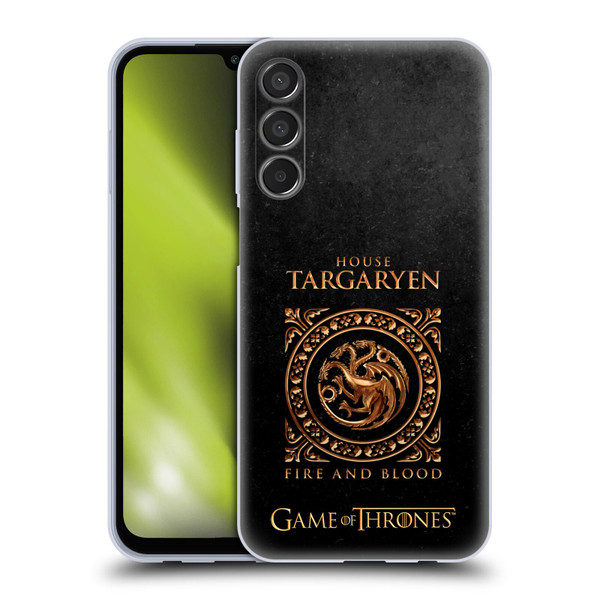 HBO Game of Thrones Metallic Sigils Targaryen Soft Gel Case for Samsung Galaxy M15/F15 5G