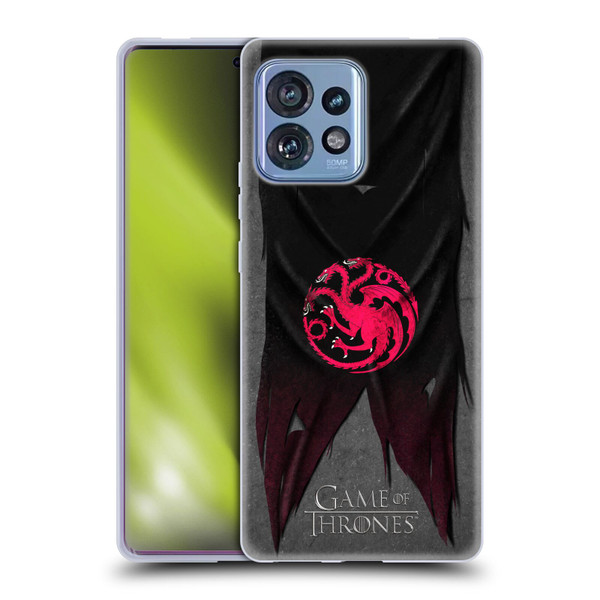 HBO Game of Thrones Sigil Flags Targaryen Soft Gel Case for Motorola Moto Edge 40 Pro/Plus 2023