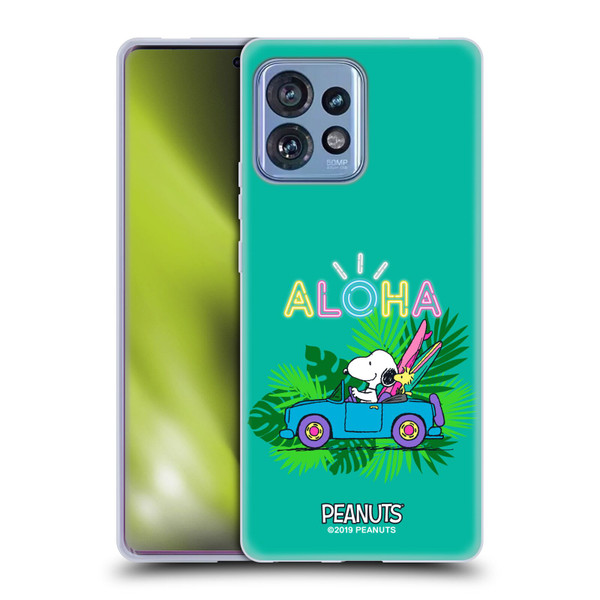 Peanuts Snoopy Aloha Disco Tropical Surf Soft Gel Case for Motorola Moto Edge 40 Pro