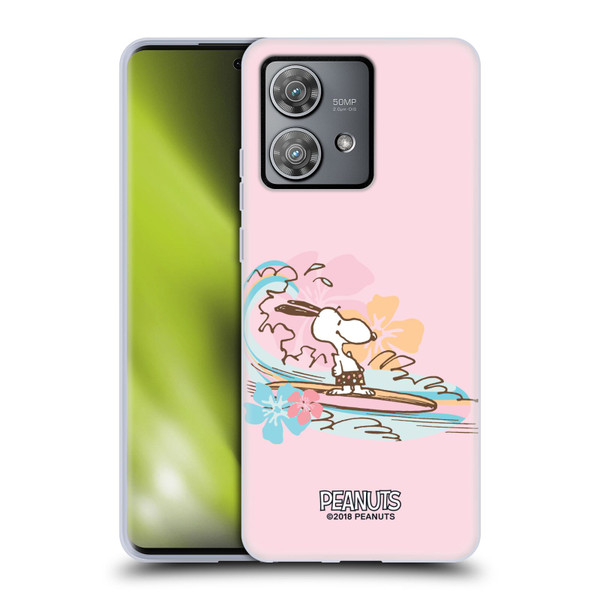 Peanuts Beach Snoopy Surf Soft Gel Case for Motorola Edge 40 Neo 5G