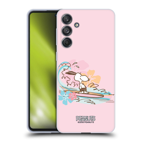 Peanuts Beach Snoopy Surf Soft Gel Case for Samsung Galaxy M55 5G