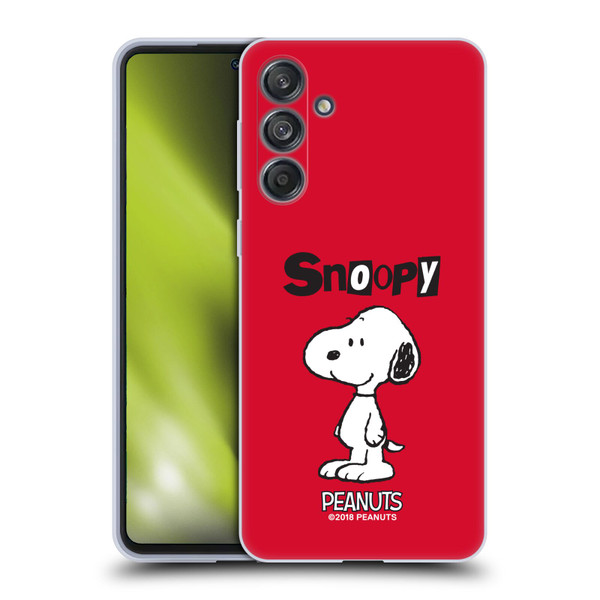 Peanuts Characters Snoopy Soft Gel Case for Samsung Galaxy M55 5G