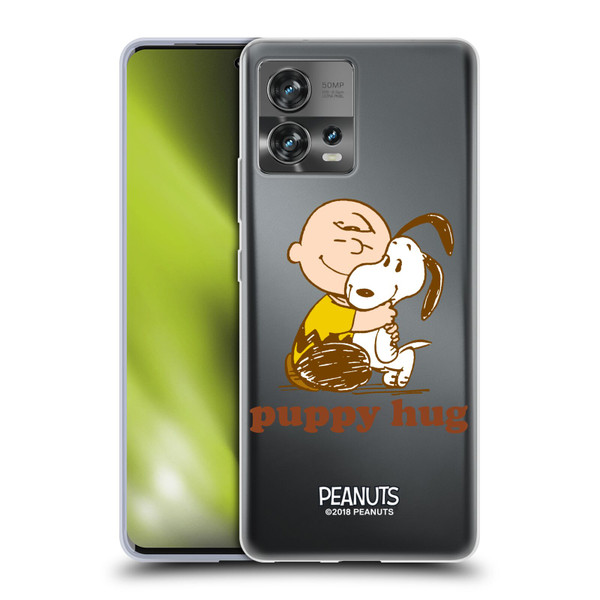 Peanuts Snoopy Hug Charlie Puppy Hug Soft Gel Case for Motorola Moto Edge 30 Fusion