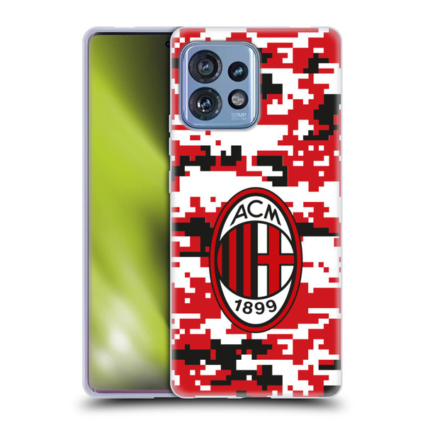 AC Milan Crest Patterns Digital Camouflage Soft Gel Case for Motorola Moto Edge 40 Pro