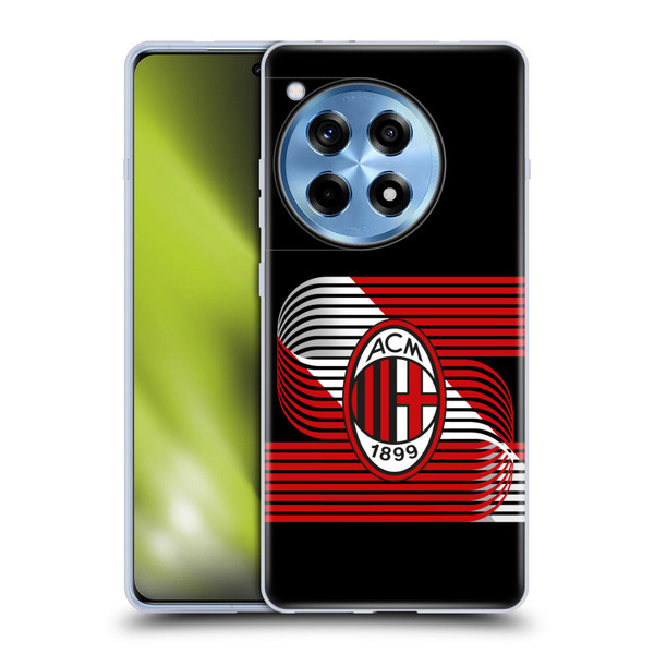 AC Milan Crest Patterns Diagonal Soft Gel Case for OPPO OnePlus Ace 3 5G