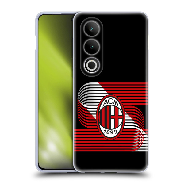 AC Milan Crest Patterns Diagonal Soft Gel Case for OPPO OnePlus Ace 3V 5G