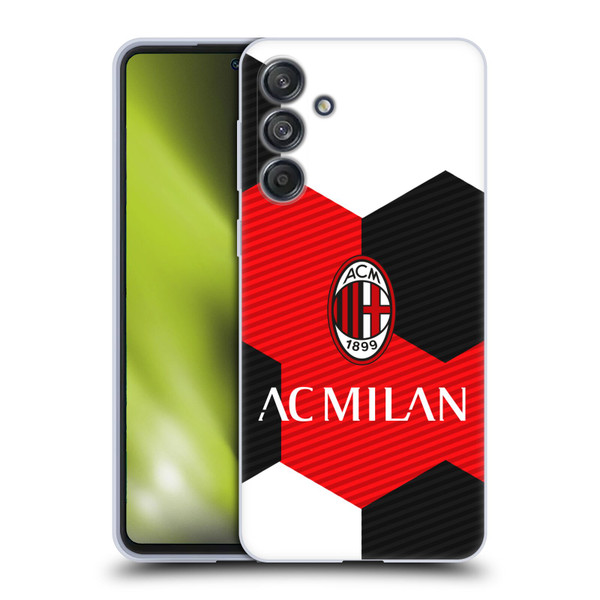 AC Milan Crest Ball Soft Gel Case for Samsung Galaxy M55 5G