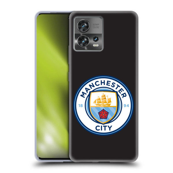 Manchester City Man City FC Badge Black Full Colour Soft Gel Case for Motorola Moto Edge 30 Fusion