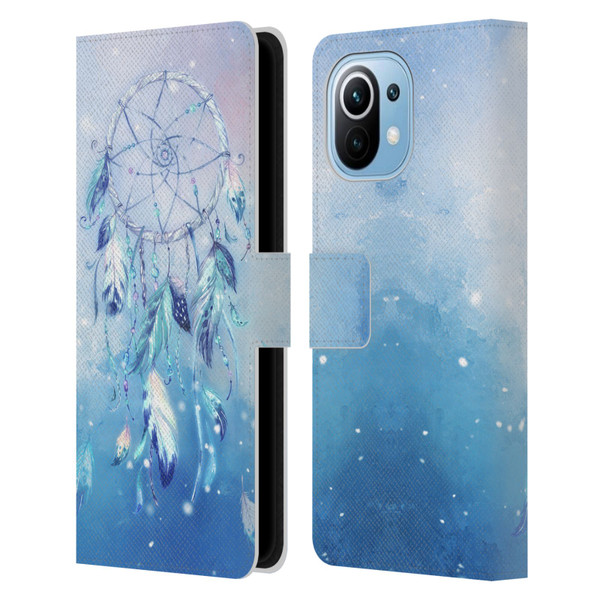 Simone Gatterwe Assorted Designs Blue Dreamcatcher Leather Book Wallet Case Cover For Xiaomi Mi 11