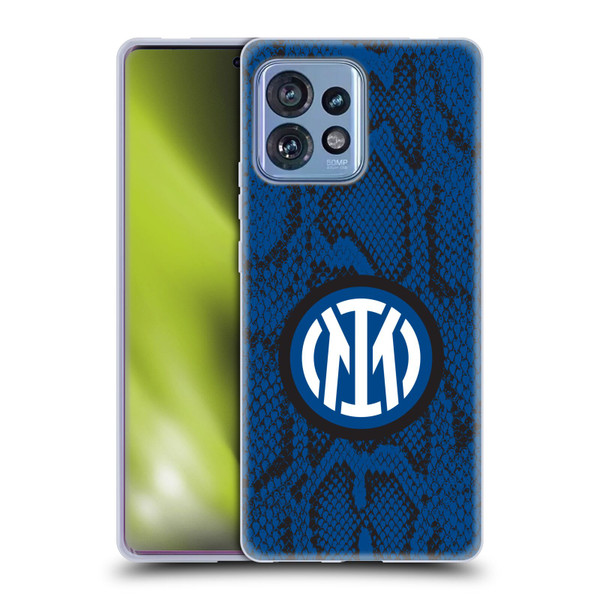 Fc Internazionale Milano Patterns Snake Soft Gel Case for Motorola Moto Edge 40 Pro