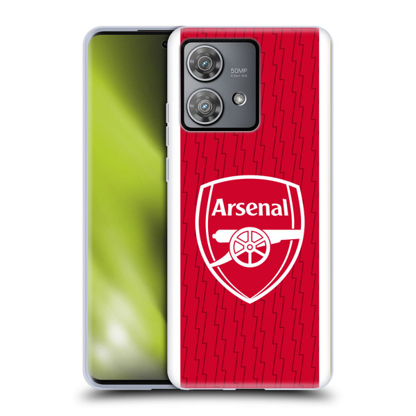 Arsenal FC 2023/24 Crest Kit Home Soft Gel Case for Motorola Edge 40 Neo 5G