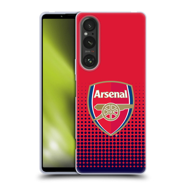 Arsenal FC Crest 2 Fade Soft Gel Case for Sony Xperia 1 V 5G
