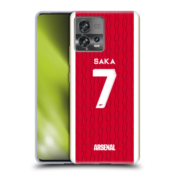 Arsenal FC 2023/24 Players Home Kit Bukayo Saka Soft Gel Case for Motorola Moto Edge 30 Fusion