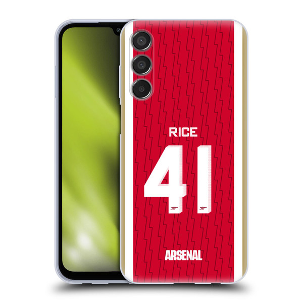 Arsenal FC 2023/24 Players Home Kit Declan Rice Soft Gel Case for Samsung Galaxy M15/F15 5G