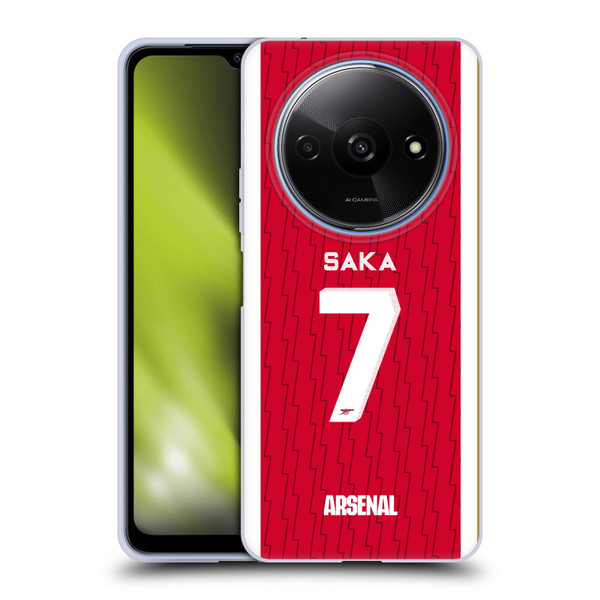 Arsenal FC 2023/24 Players Home Kit Bukayo Saka Soft Gel Case for Xiaomi Redmi A3