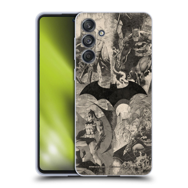 Batman DC Comics Hush Logo Collage Distressed Soft Gel Case for Samsung Galaxy M55 5G