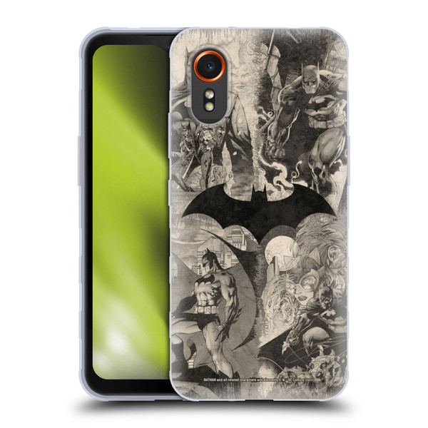 Batman DC Comics Hush Logo Collage Distressed Soft Gel Case for Samsung Galaxy Xcover7 5G