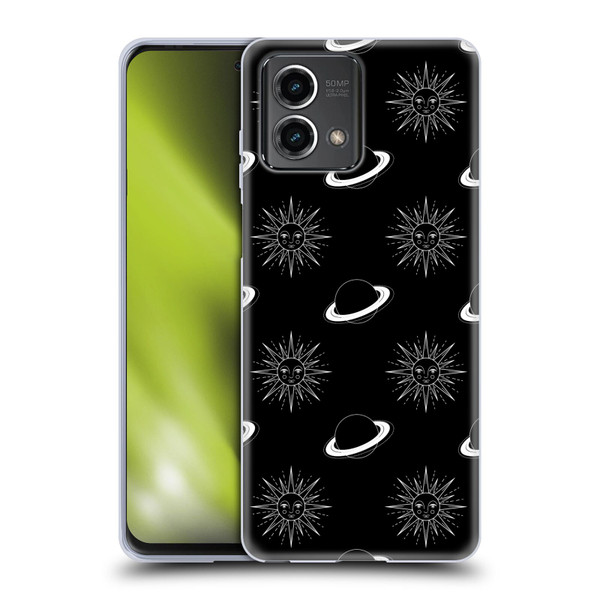 Haroulita Celestial Black And White Planet And Sun Soft Gel Case for Motorola Moto G Stylus 5G 2023