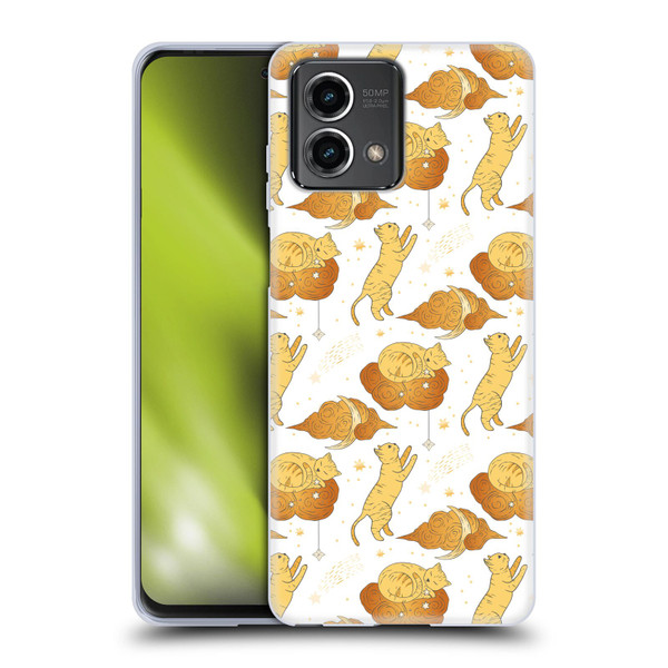 Haroulita Celestial Gold Cat And Cloud Soft Gel Case for Motorola Moto G Stylus 5G 2023