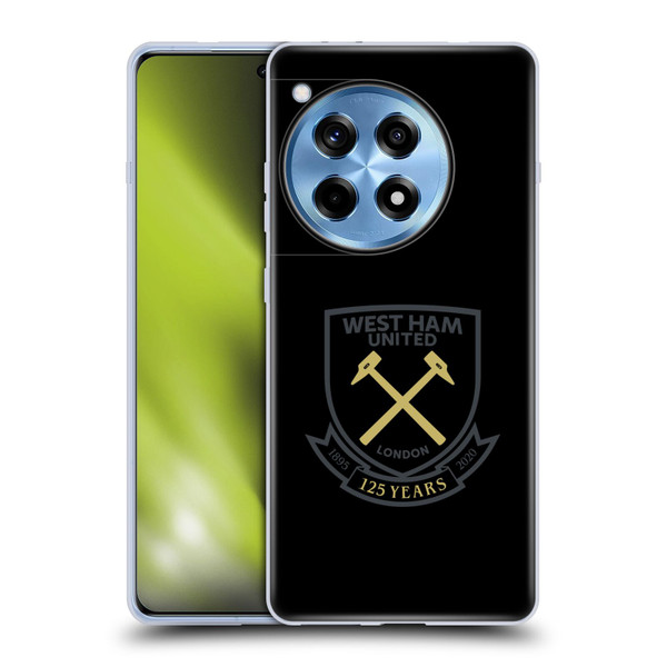 West Ham United FC 125 Year Anniversary Black Claret Crest Soft Gel Case for OPPO OnePlus Ace 3 5G