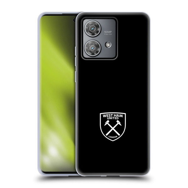 West Ham United FC Crest White Logo Soft Gel Case for Motorola Edge 40 Neo 5G