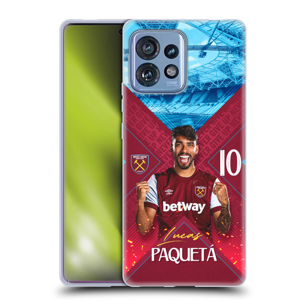 West Ham United FC 2023/24 First Team Lucas Paquetá Soft Gel Case for Motorola Moto Edge 40 Pro