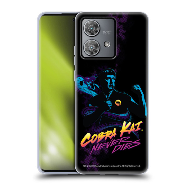Cobra Kai Key Art Johnny Lawrence Never Dies Soft Gel Case for Motorola Edge 40 Neo 5G