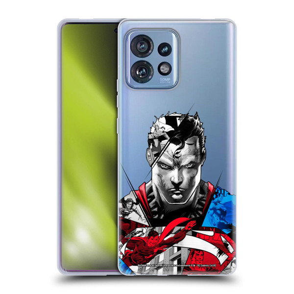 Superman DC Comics 80th Anniversary Collage Soft Gel Case for Motorola Moto Edge 40 Pro