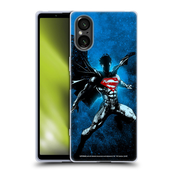 Superman DC Comics 80th Anniversary Splatter Soft Gel Case for Sony Xperia 5 V 5G