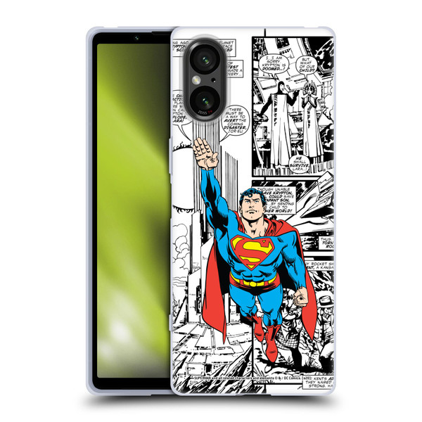 Superman DC Comics Comicbook Art Flight Soft Gel Case for Sony Xperia 5 V 5G