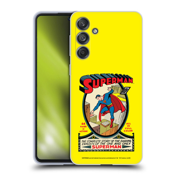 Superman DC Comics Famous Comic Book Covers Number 1 Soft Gel Case for Samsung Galaxy M55 5G