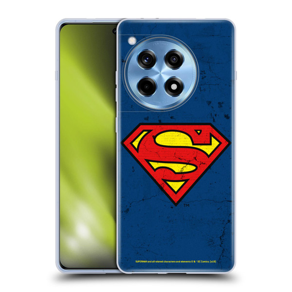Superman DC Comics Logos Distressed Look Soft Gel Case for OPPO OnePlus Ace 3 5G