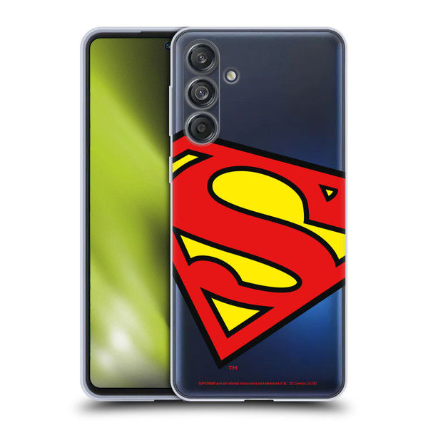 Superman DC Comics Logos Oversized Soft Gel Case for Samsung Galaxy M55 5G
