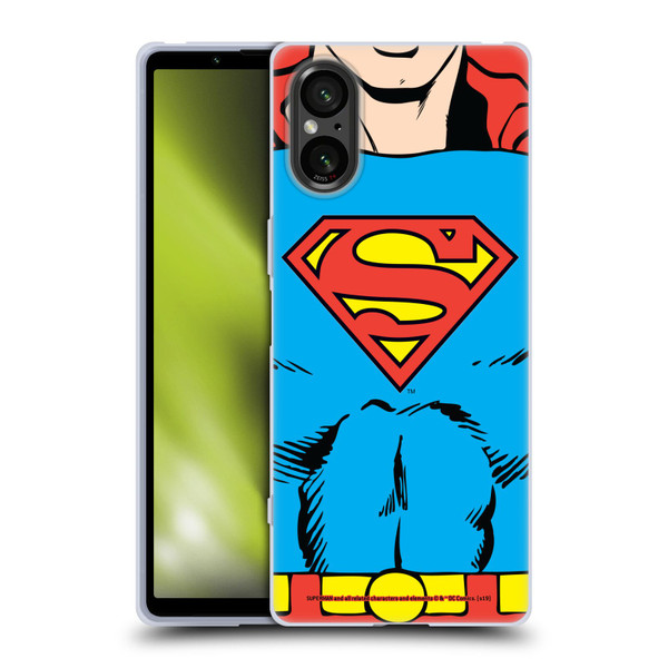 Superman DC Comics Logos Classic Costume Soft Gel Case for Sony Xperia 5 V 5G
