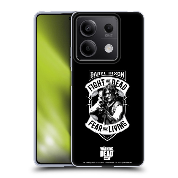 AMC The Walking Dead Daryl Dixon Biker Art RPG Black White Soft Gel Case for Xiaomi Redmi Note 13 5G