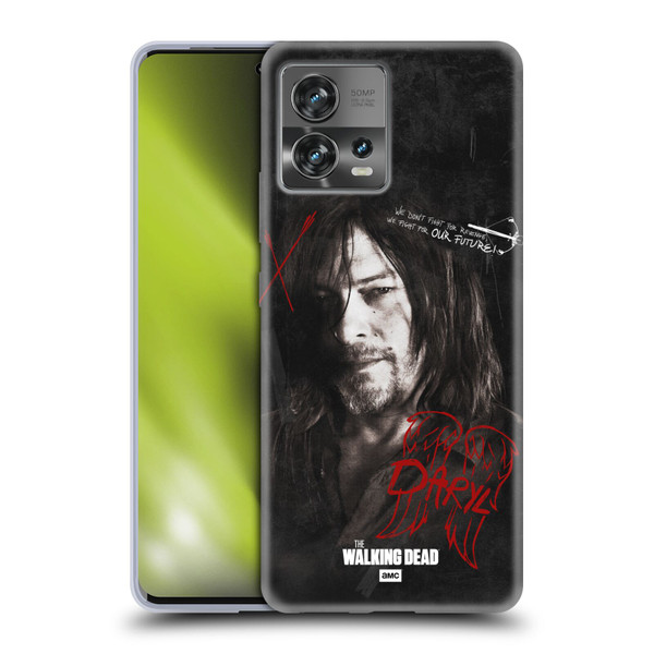 AMC The Walking Dead Daryl Dixon Iconic Grafitti Soft Gel Case for Motorola Moto Edge 30 Fusion