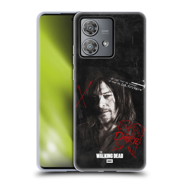 AMC The Walking Dead Daryl Dixon Iconic Grafitti Soft Gel Case for Motorola Edge 40 Neo 5G