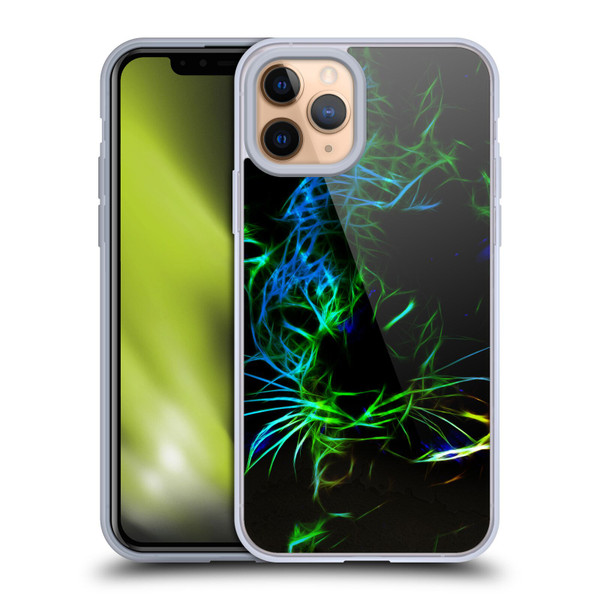 Simone Gatterwe Animals Neon Leopard Soft Gel Case for Apple iPhone 11 Pro