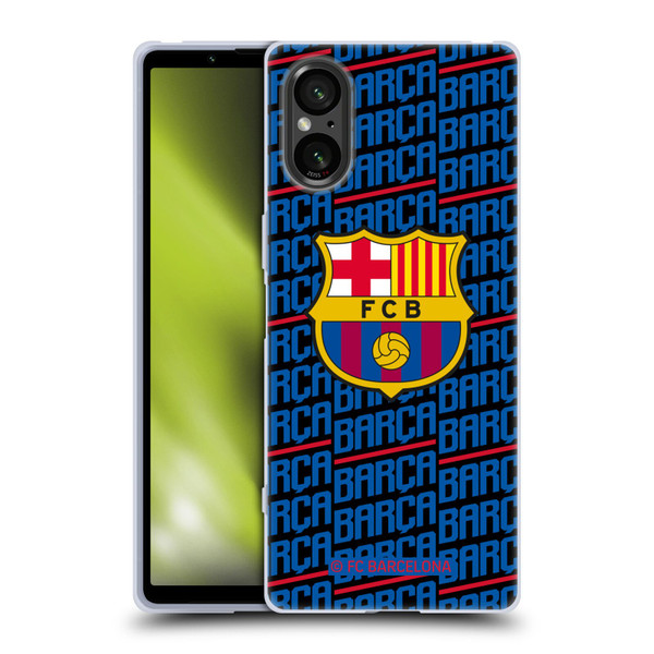 FC Barcelona Crest Patterns Barca Soft Gel Case for Sony Xperia 5 V 5G