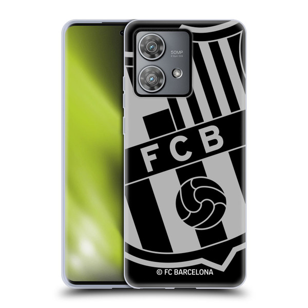 FC Barcelona Crest Oversized Soft Gel Case for Motorola Edge 40 Neo 5G