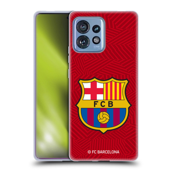 FC Barcelona Crest Red Soft Gel Case for Motorola Moto Edge 40 Pro