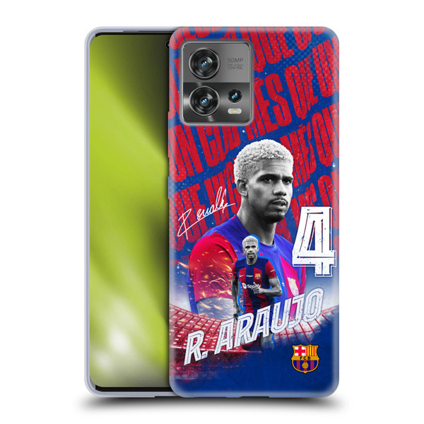 FC Barcelona 2023/24 First Team Ronald Araújo Soft Gel Case for Motorola Moto Edge 30 Fusion