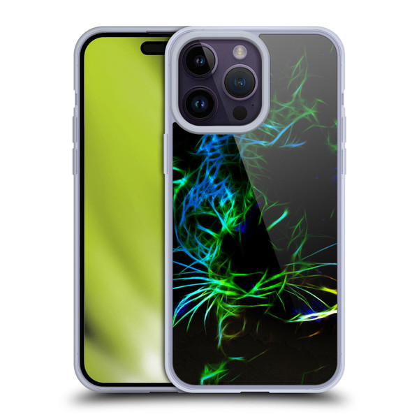 Simone Gatterwe Animals Neon Leopard Soft Gel Case for Apple iPhone 14 Pro Max