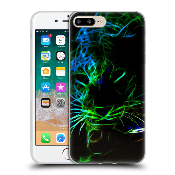 Simone Gatterwe Animals Neon Leopard Soft Gel Case for Apple iPhone 7 Plus / iPhone 8 Plus