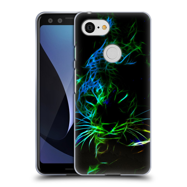 Simone Gatterwe Animals Neon Leopard Soft Gel Case for Google Pixel 3
