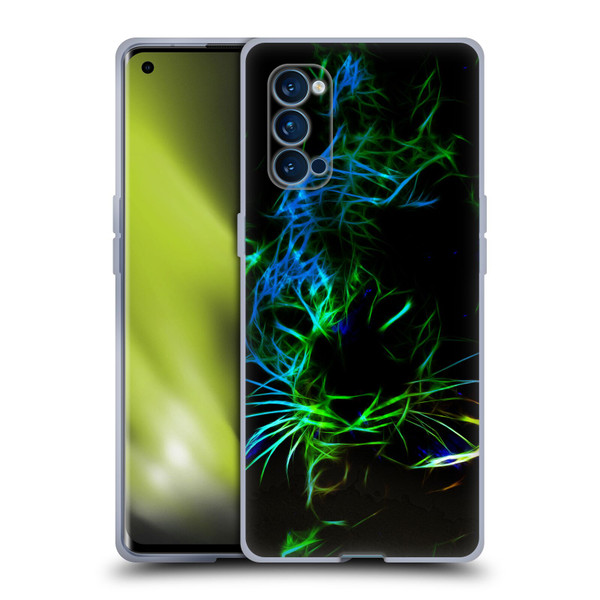 Simone Gatterwe Animals Neon Leopard Soft Gel Case for OPPO Reno 4 Pro 5G