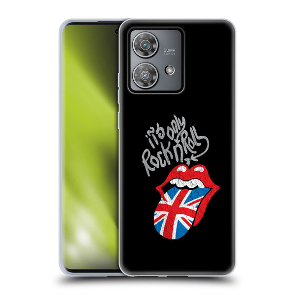 The Rolling Stones Albums Only Rock And Roll Distressed Soft Gel Case for Motorola Edge 40 Neo 5G